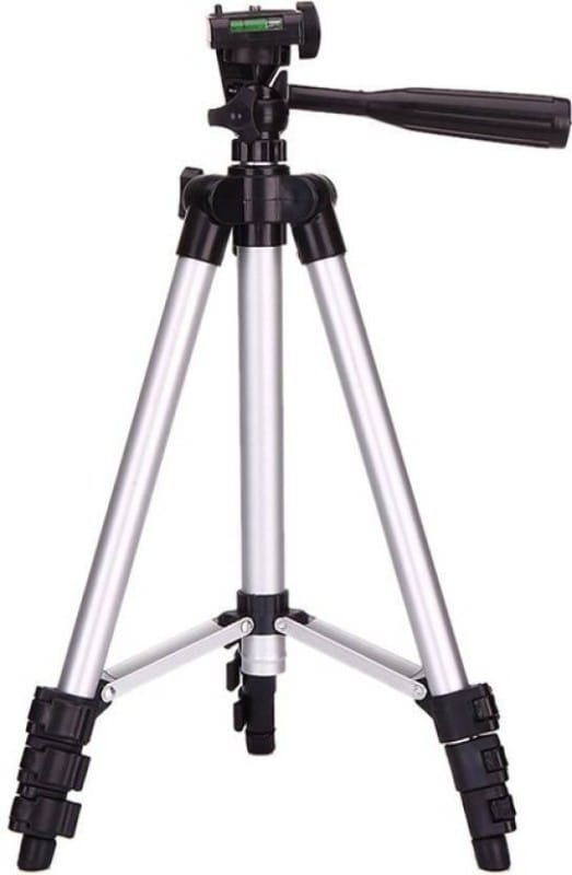Mezire Beginners camera & Mobile tripod Tripod Kit (Silver, Supports Up