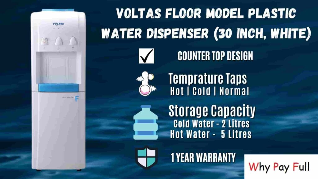 Voltas Floor Model Plastic Water Dispenser - Best Water Dispensers In India 2020 