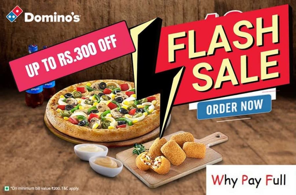 Dominos New Year Coupon 2022 - ₹300 Instant Discount