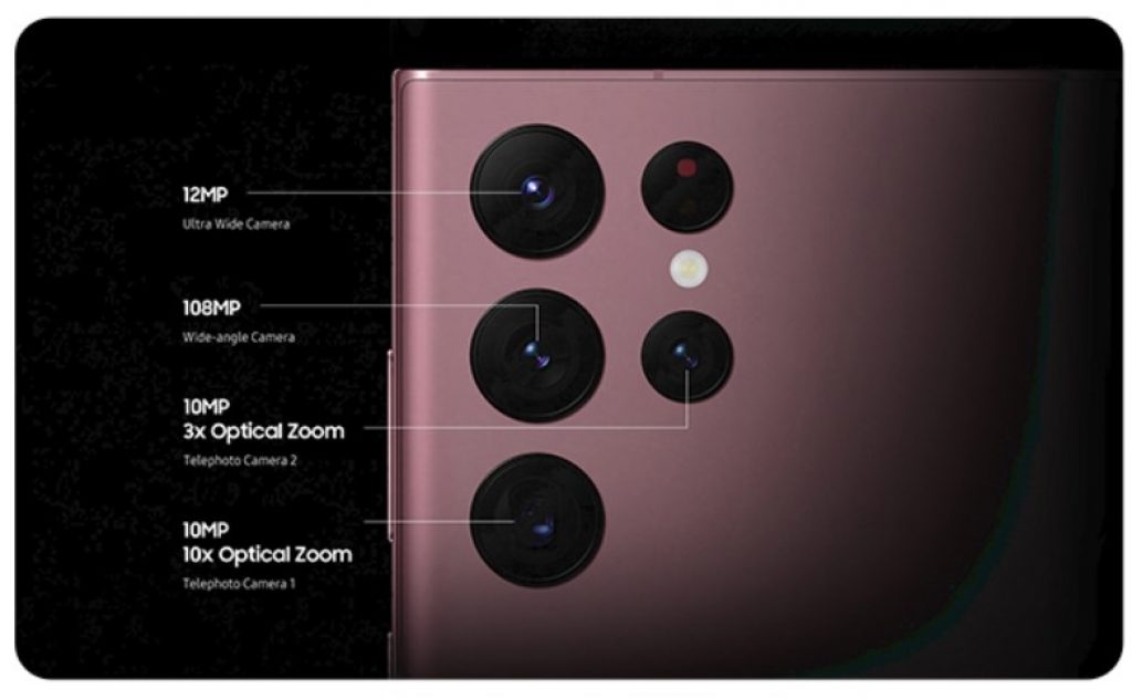 Samsung Galaxy S22 Ultra Camera Specifications