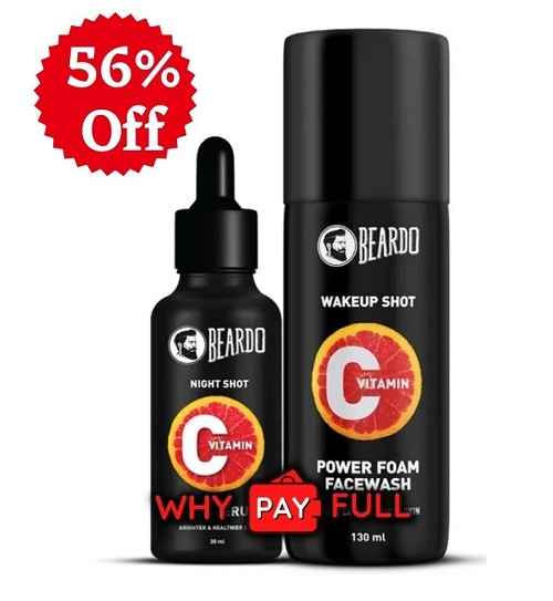Beardo Coupons: Get flat 56% off Vit-C skin brightening Combo