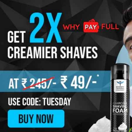 Charcoal Shaving Foam @49 - Bombay Shaving Company Offer
