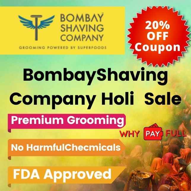 BombayShavingCompany Holi Sale 2024 - Flat 20% Discount Sitewide