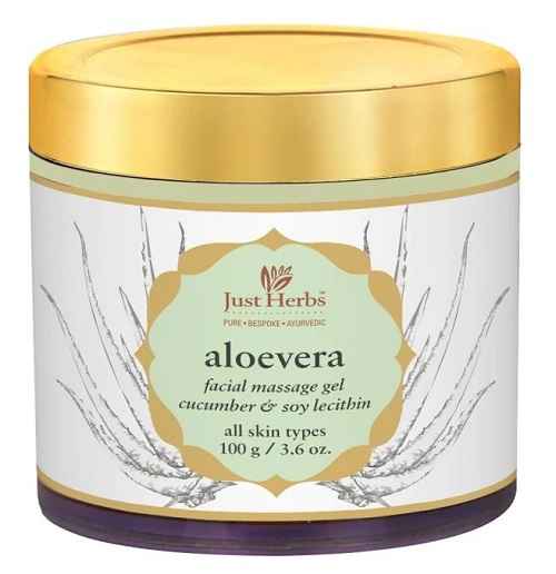 JustHerbs Offers - Aloe Vera Facial Massage Gel - Ultra-Moisturising