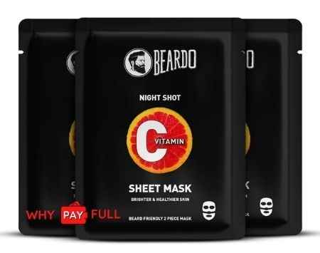 Flat 48% Off - Beardo Vitamin C Sheet Mask Coupon (Pack of 3)