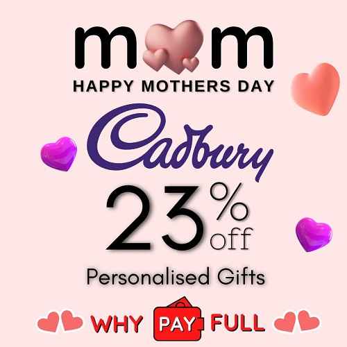 Cadbury Mothers Day Sale - Flat 23% Off on Personalized Gifts