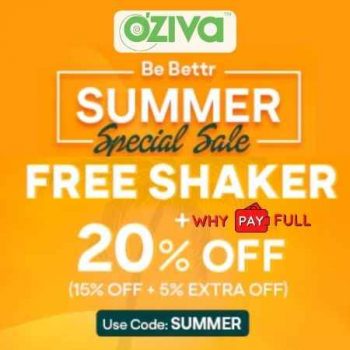 Oziva Summer Special Sale - Free Shaker + 20% Off
