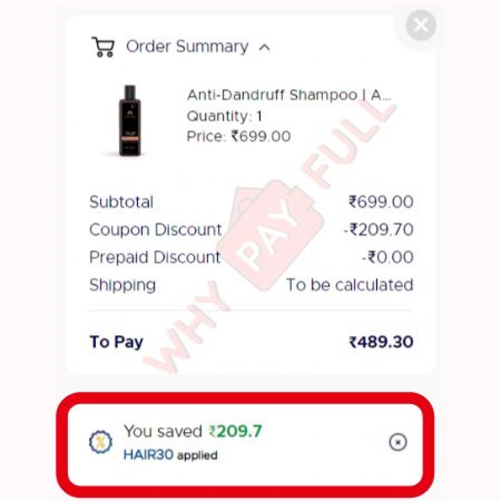 The Man Company Hair Care Coupon Proof