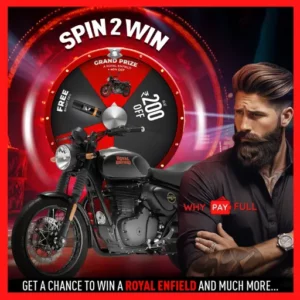 Beardo Spin and Win Get a Chance to Win a Free Royal Enfield Motorcycle + Exciting Vouchers