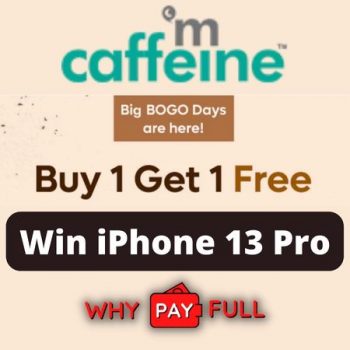 mCaffeine iPhone 13 Pro Offer - Buy 1 Get 1 Free