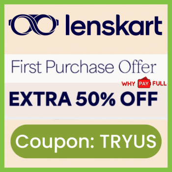 Lenskart New User Coupon Code - Get 50% Extra Off
