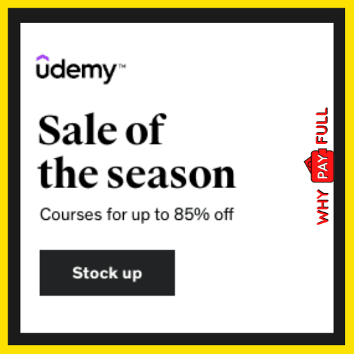 Udemy Sale of the Season - Courses for up to 85% off