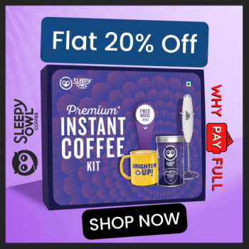 Sleepy Owl Instant Coffee Coupon - Flat 20% Off
