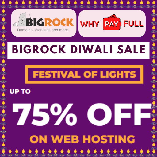 Bigrock Diwali Sale - Up to 75% Off on Web Hosting