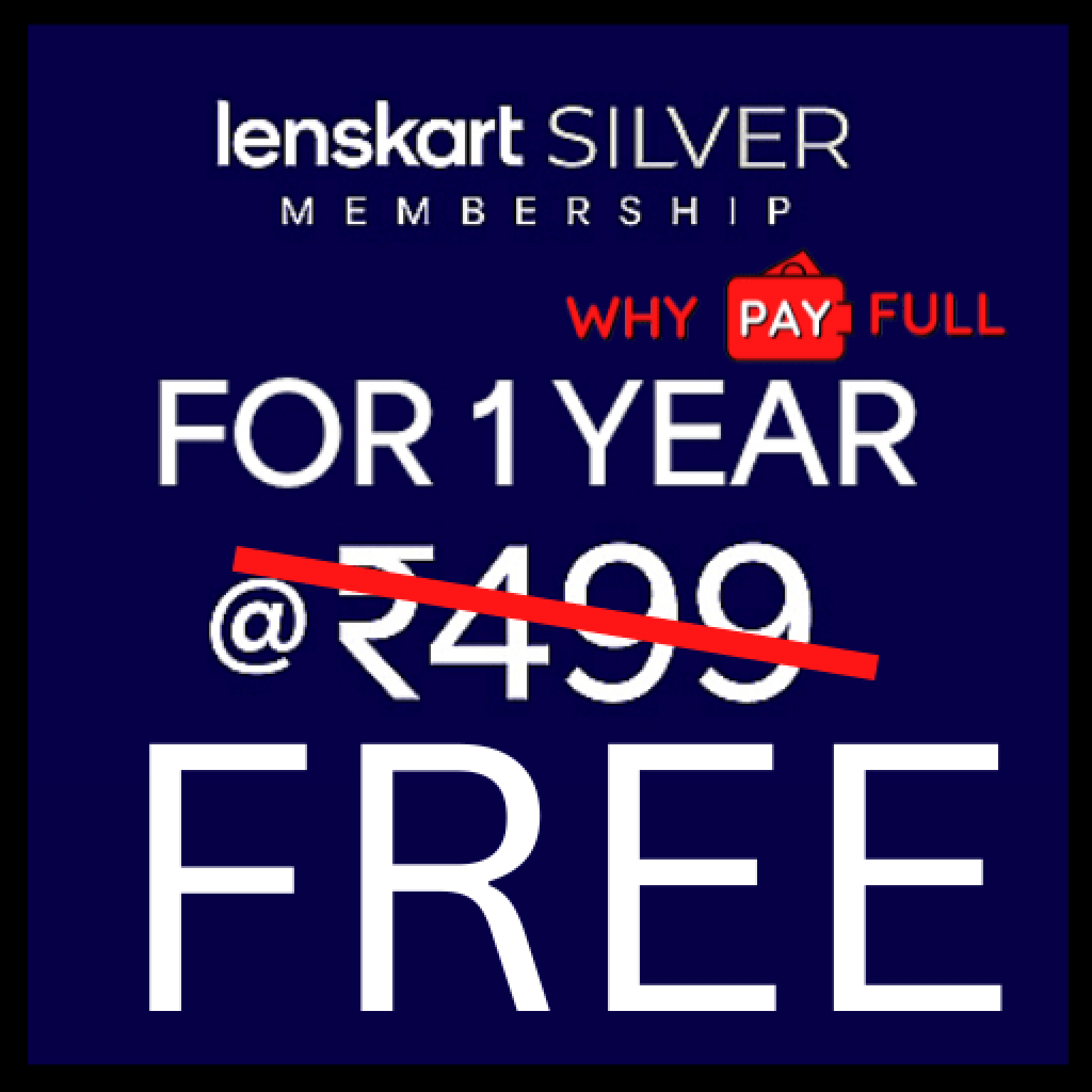 [Proof] Lenskart Silver Membership Free Worth Rs.499 Why Pay Full