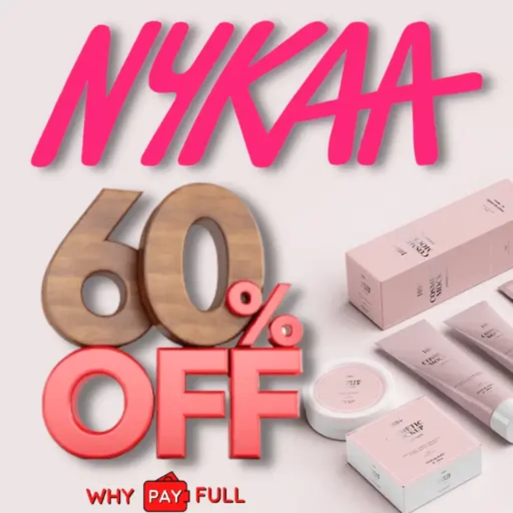 Nykaa Coupon Code Today - Flat 60% Off on Nykaa Today