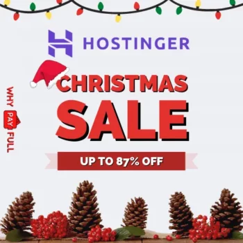 Hostinger Christmas Sale 2023 87% off + Free Domain & SSL