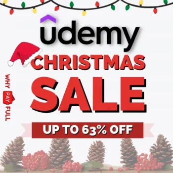 Udemy Christmas Sale 2022 Flat 63% Off Sitewide