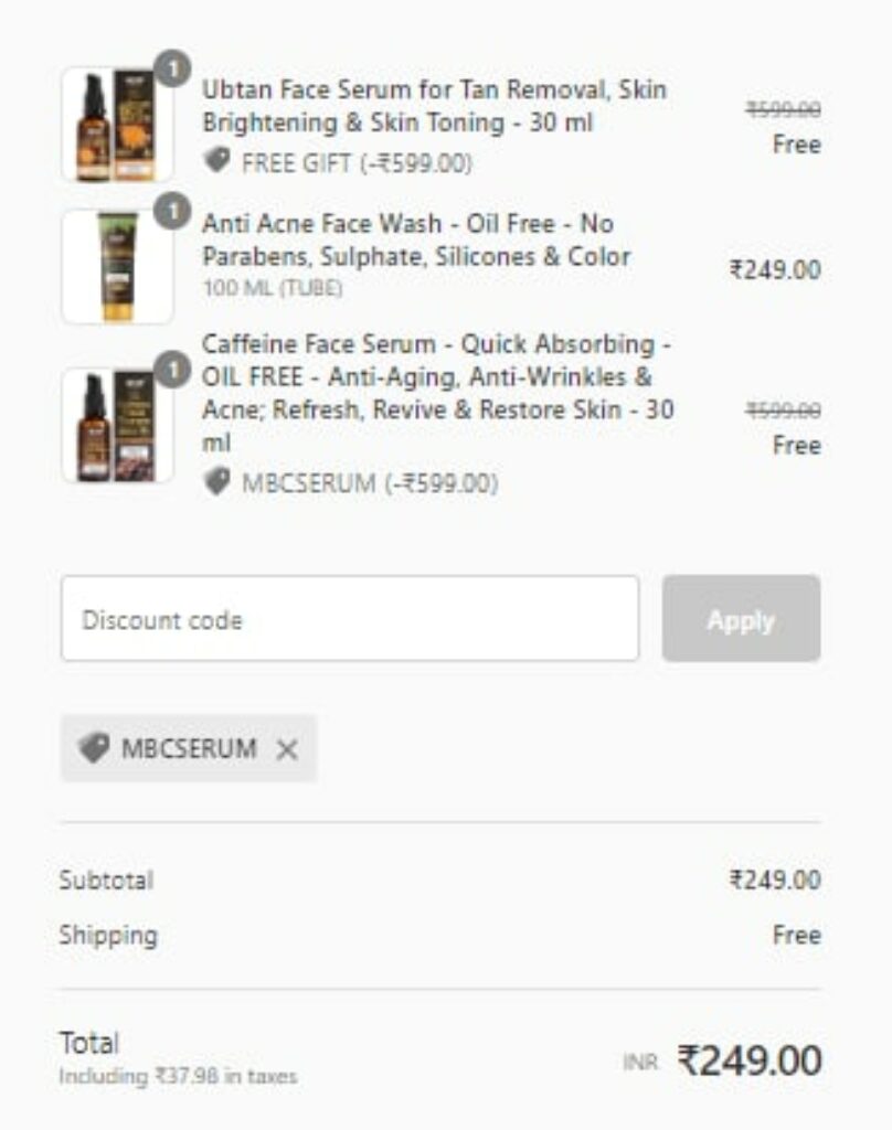 WOW BIG LOOT Get two serums (WORTH 1198) for free with any other product !!