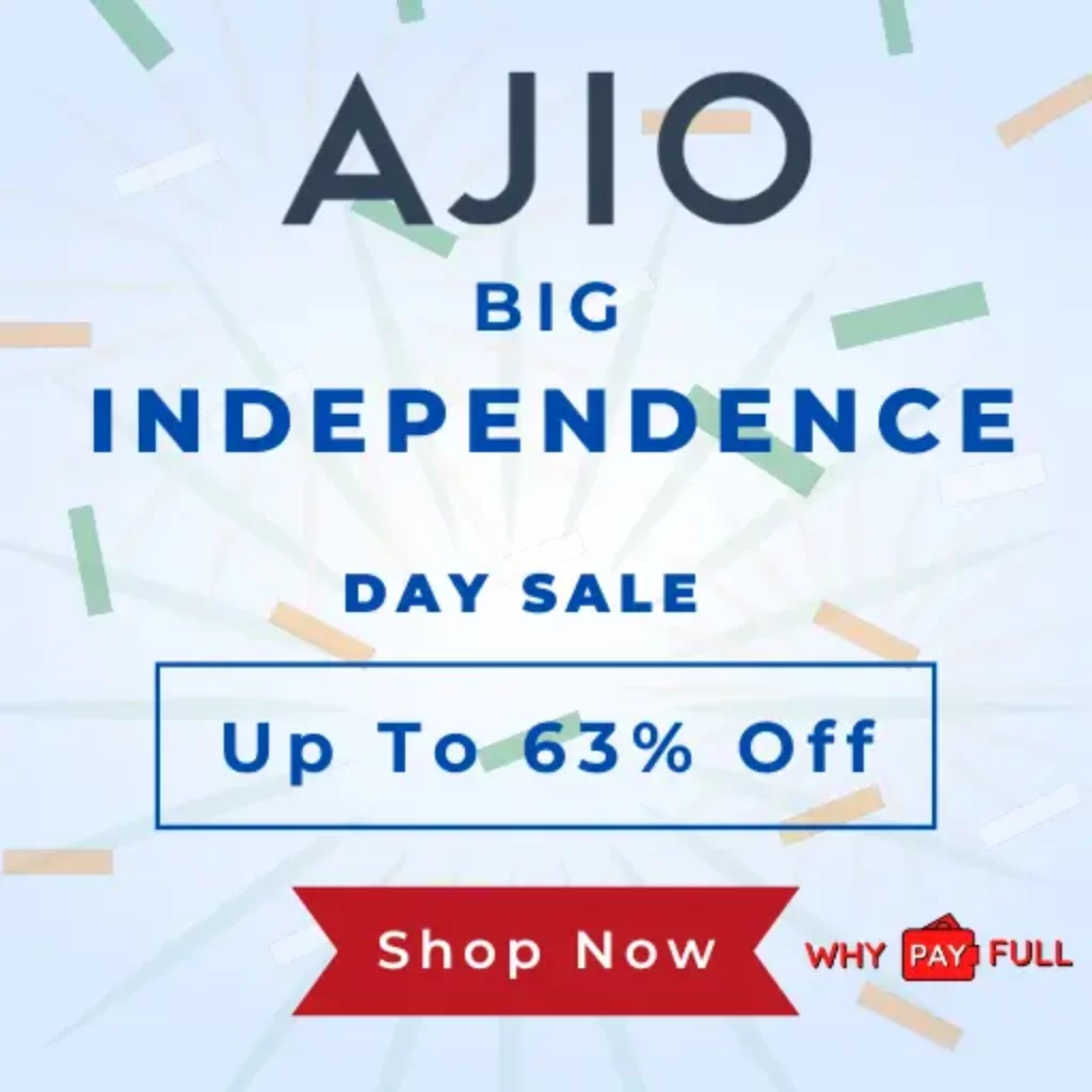 Ajio Independence Day Sale - Up to 63% Discount