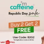 mCaffeine Republic Day Sale Buy 2 Get 2 Free