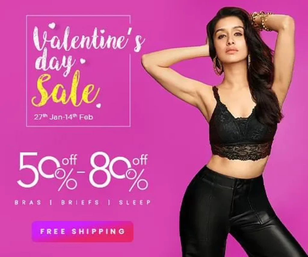 Clovia Valentines Day Sale Up to 50% - 80% off + Free Shipping