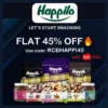Happilo RCB Offer Flat 45% Off - Official Offer
