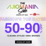 Discover the pinnacle of style and savings at the AjioMania Sale 2023. Immerse yourself in a shopping extravaganza where discounts range from a remarkable minimum of 50% to an incredible 90% off! With an extensive selection of over 15 Lakh styles and a star-studded lineup of 5000+ top brands, this is the fashion event you've been waiting for. As a cherry on top, avail an additional 10% bank discount to elevate your savings., join WhyPayFull in revolutionizing the way you shop. Don't miss out on this golden opportunity to redefine your wardrobe while keeping your budget intact. Get ready to unleash a wave of unbeatable fashion and savings – the AjioMania way!