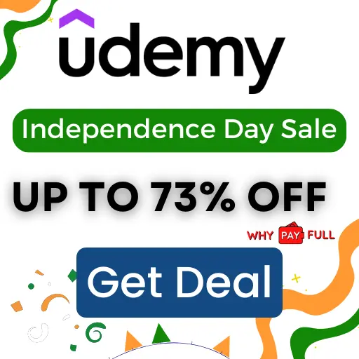 Udemy Independence Day Sale 2023: Up to 73% Off + Courses from ₹449