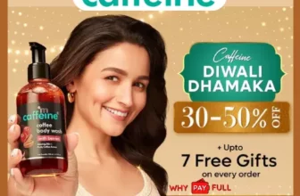 mCaffeine Diwali Sale - 30% - 50% Off + 7 Free Gifts