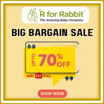 R for Rabbit Big Bargain Sale - Upto 70% off on Premium Baby Products