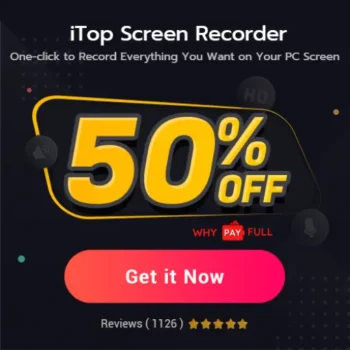iTop Screen Recorder Coupon - Unlock a World of Savings - Flat 50% Off