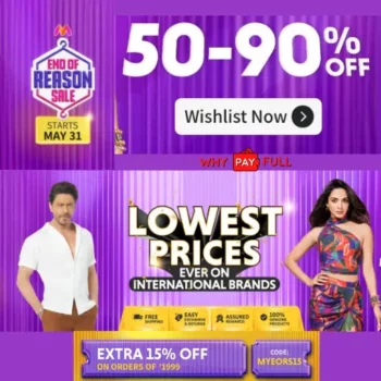 Myntra End Of Reason Sale - Up to 50 - 90% Off!