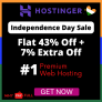 Hostinger Independence Day Sale: Flat 43% Off + 7% Extra Off